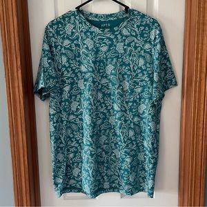 Apt. 9 Large short sleeve T-shirt-Printed Turquoise